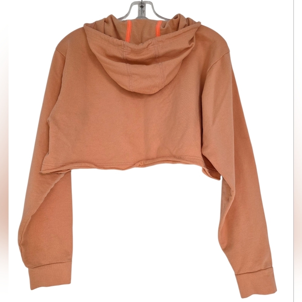 Addidas Collective Power Cropped Hoodie In Peach Orange Color Size Small - Picture 2 of 7